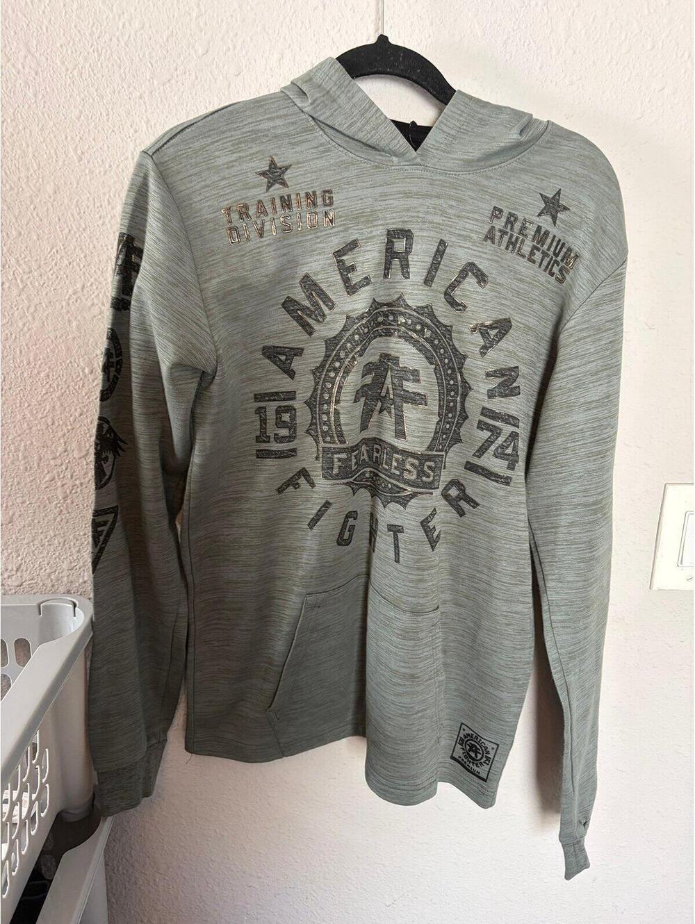 Men's American Fighter Green Hoodie size M. EUC